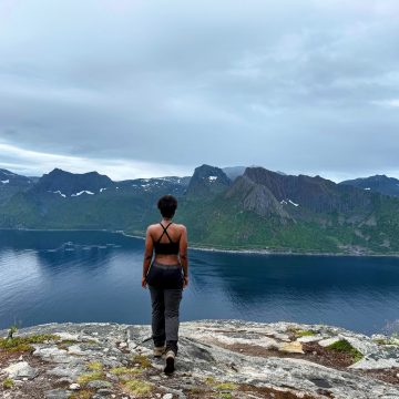 Vue panoramique sur les montagnes abruptes de Senja