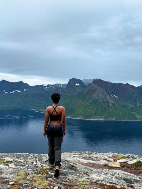 Vue panoramique sur les montagnes abruptes de Senja
